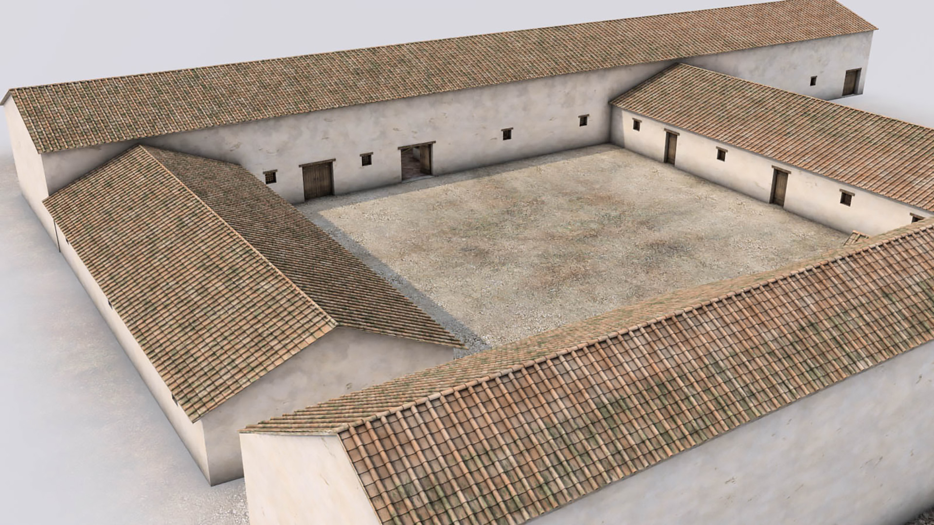 reconstitution 3d période romaine abbaye de la celle
