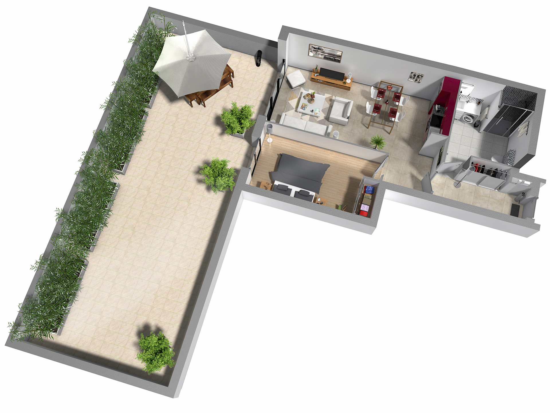 plan 3d maquette virtuelle du projet immobilier Vauban