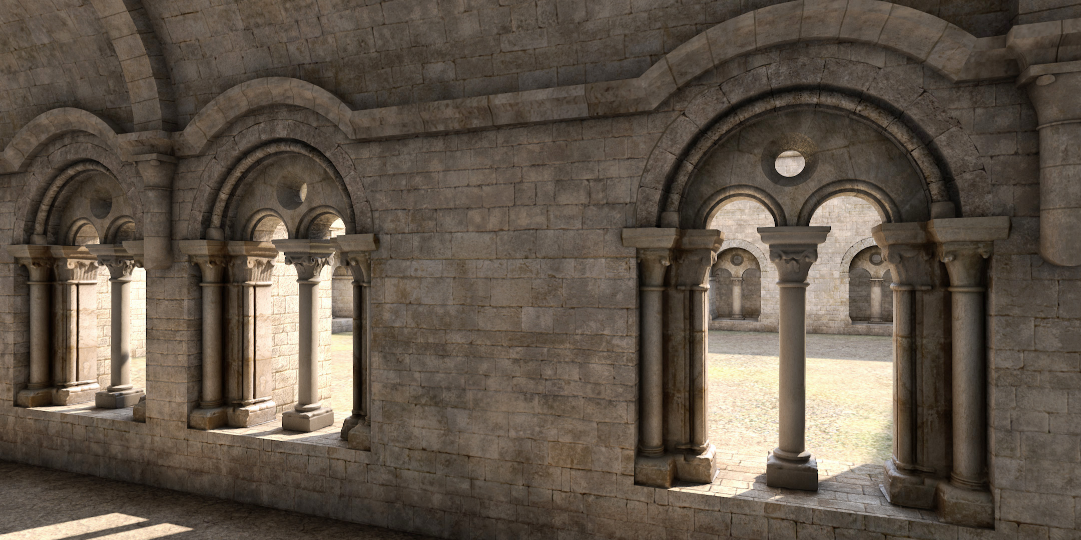 Reconstitution en 3d de l'abbaye de la celle