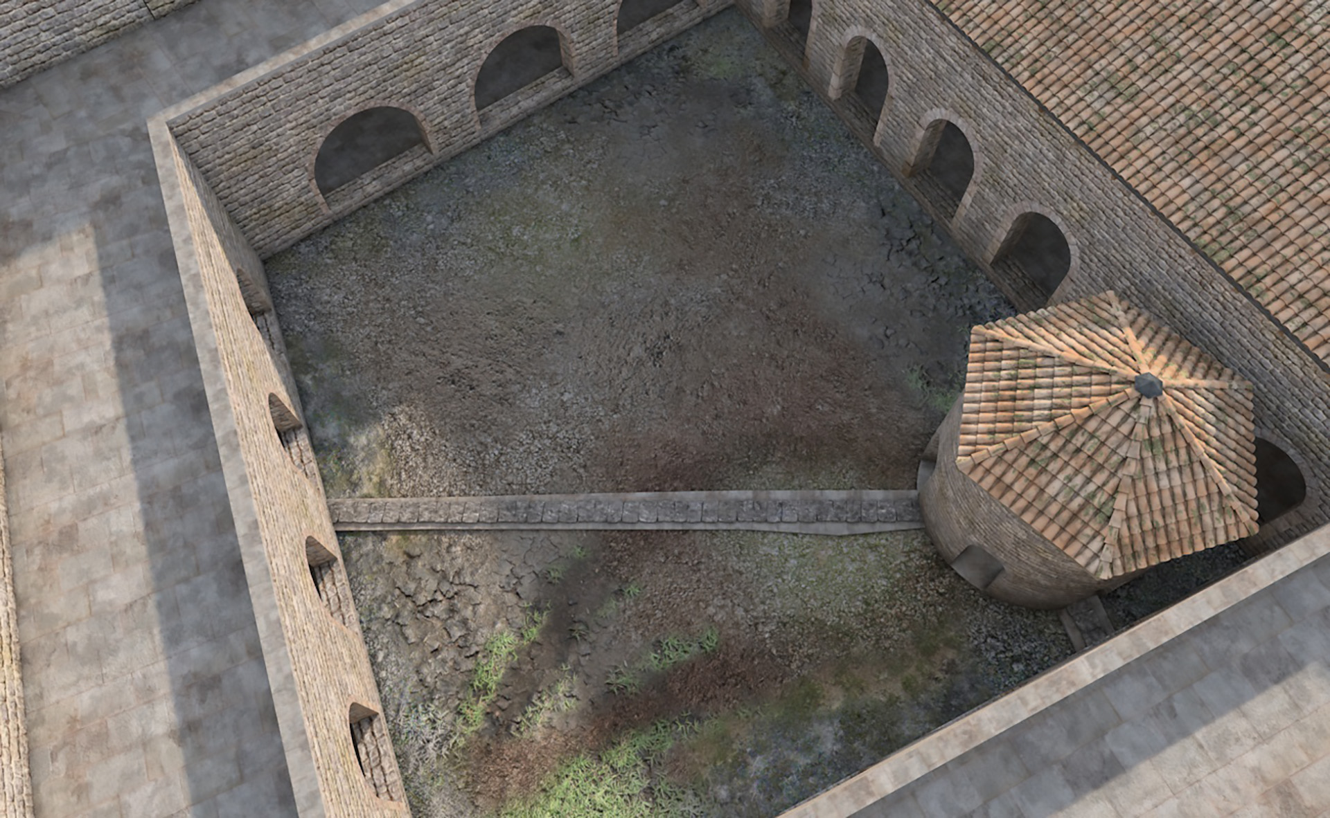 reconstitution en 3d de l'abbaye de la celle