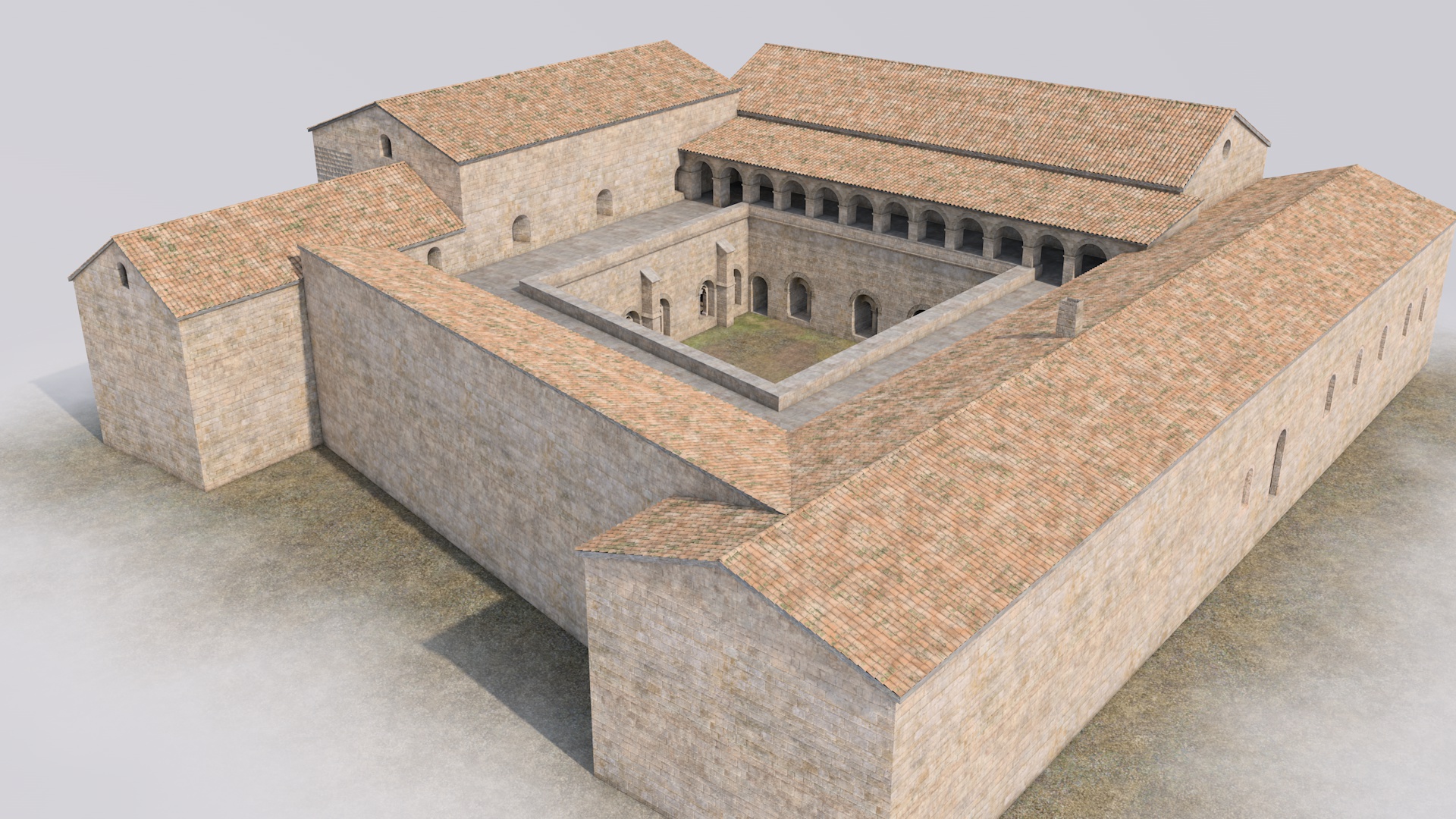 reconstitution en 3d de l'abbaye de la celle