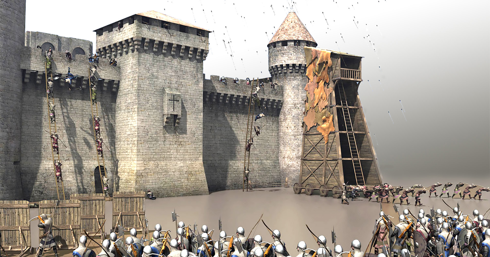 reconstitution 3d de brève histoire des châteaux forts en france