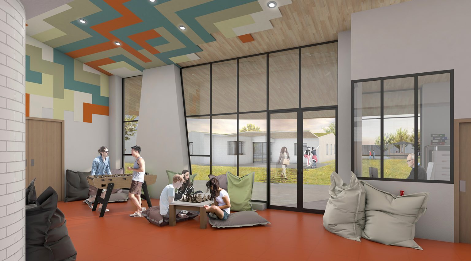 Perspective 3d concours construction d'un centre éducatif fermé à Rochefort