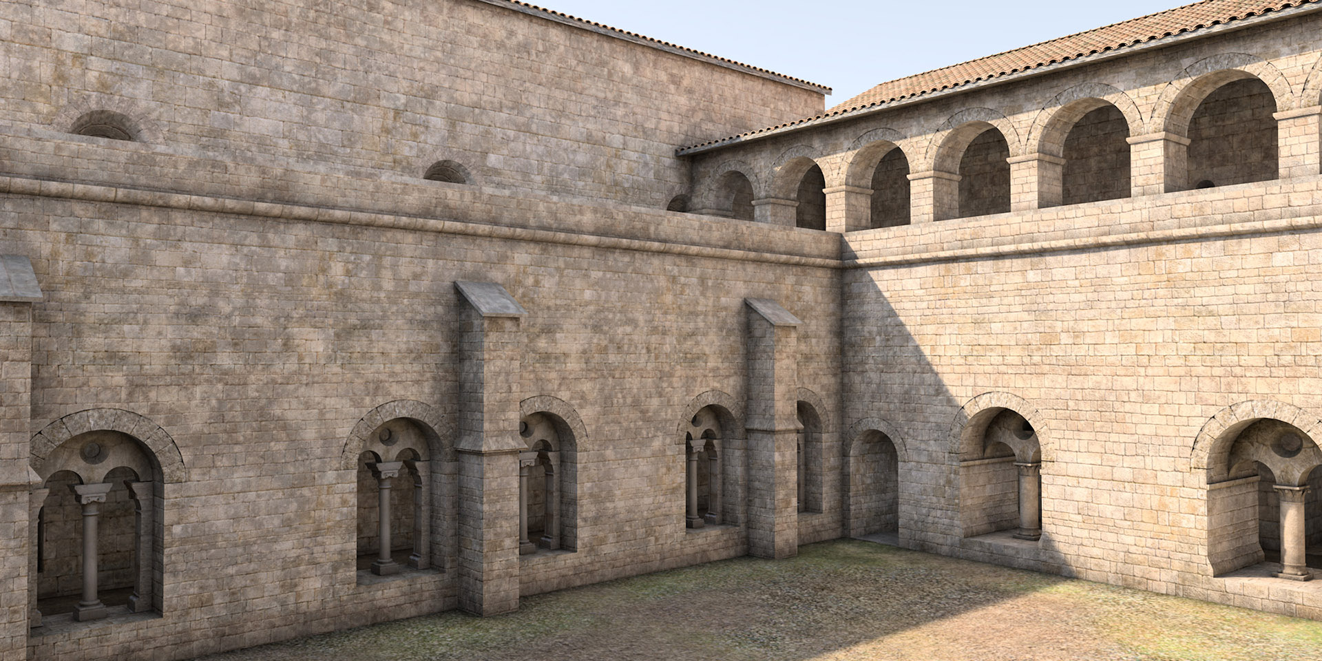 reconstitution de l'abbaye de la celle