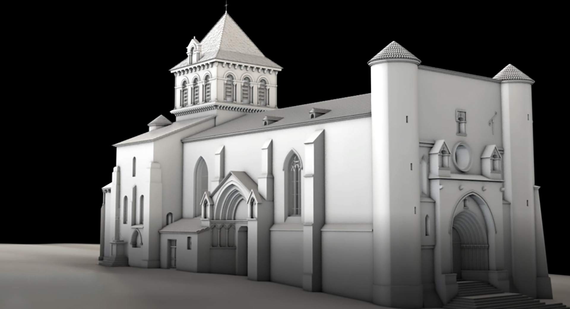 reconstitution 3d des églises romanes du mézinais