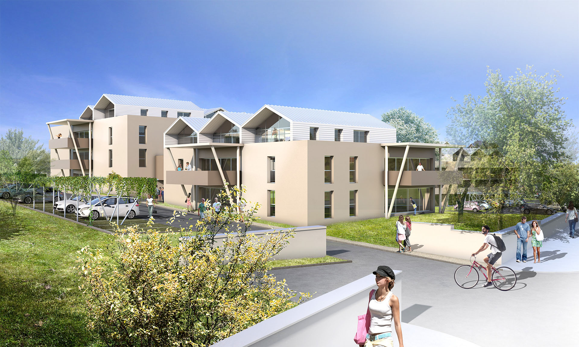 visualisation architecturale de la résidence touristique saint-palais-sur-mer