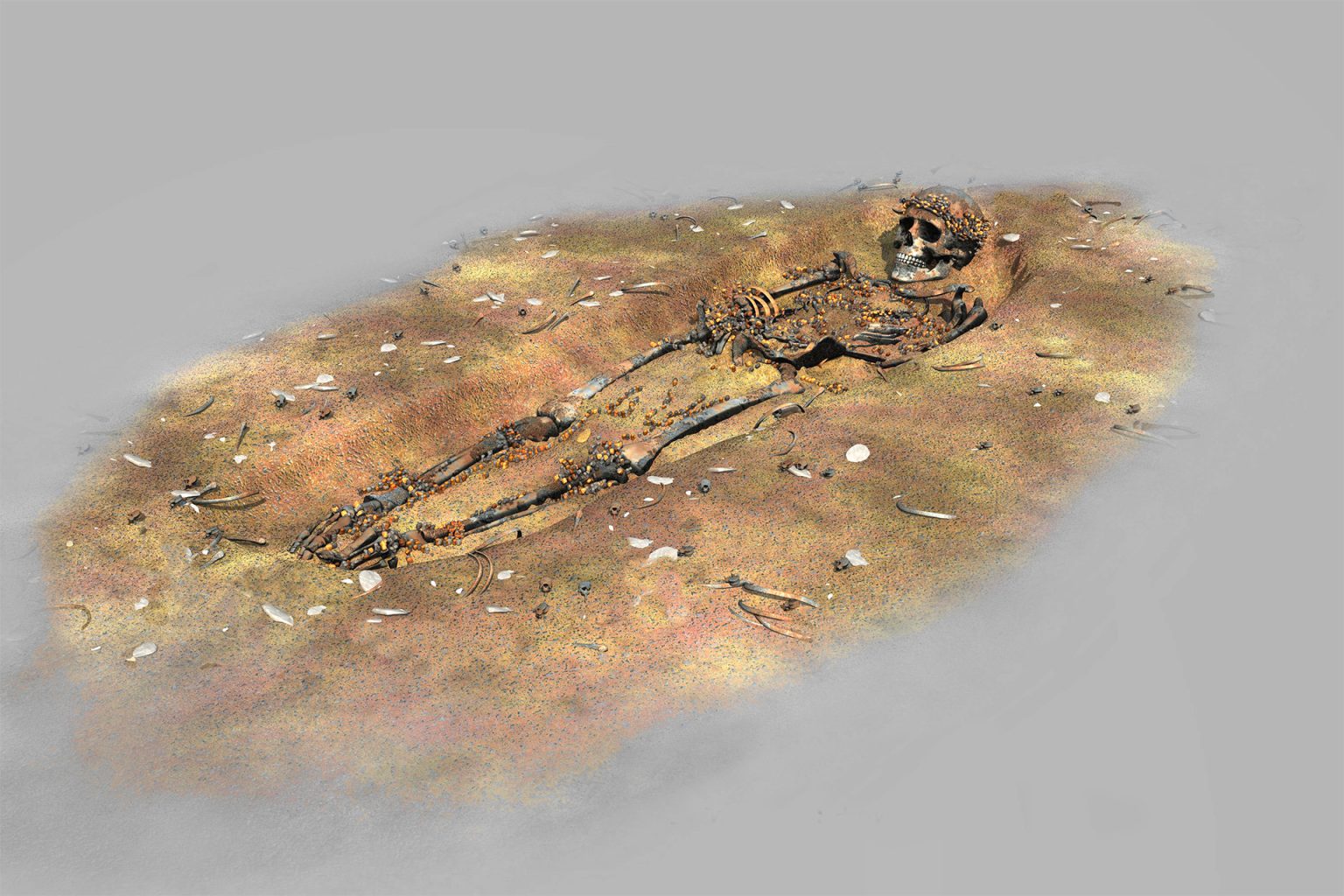 reconstitution 3d de la tombe de sungir