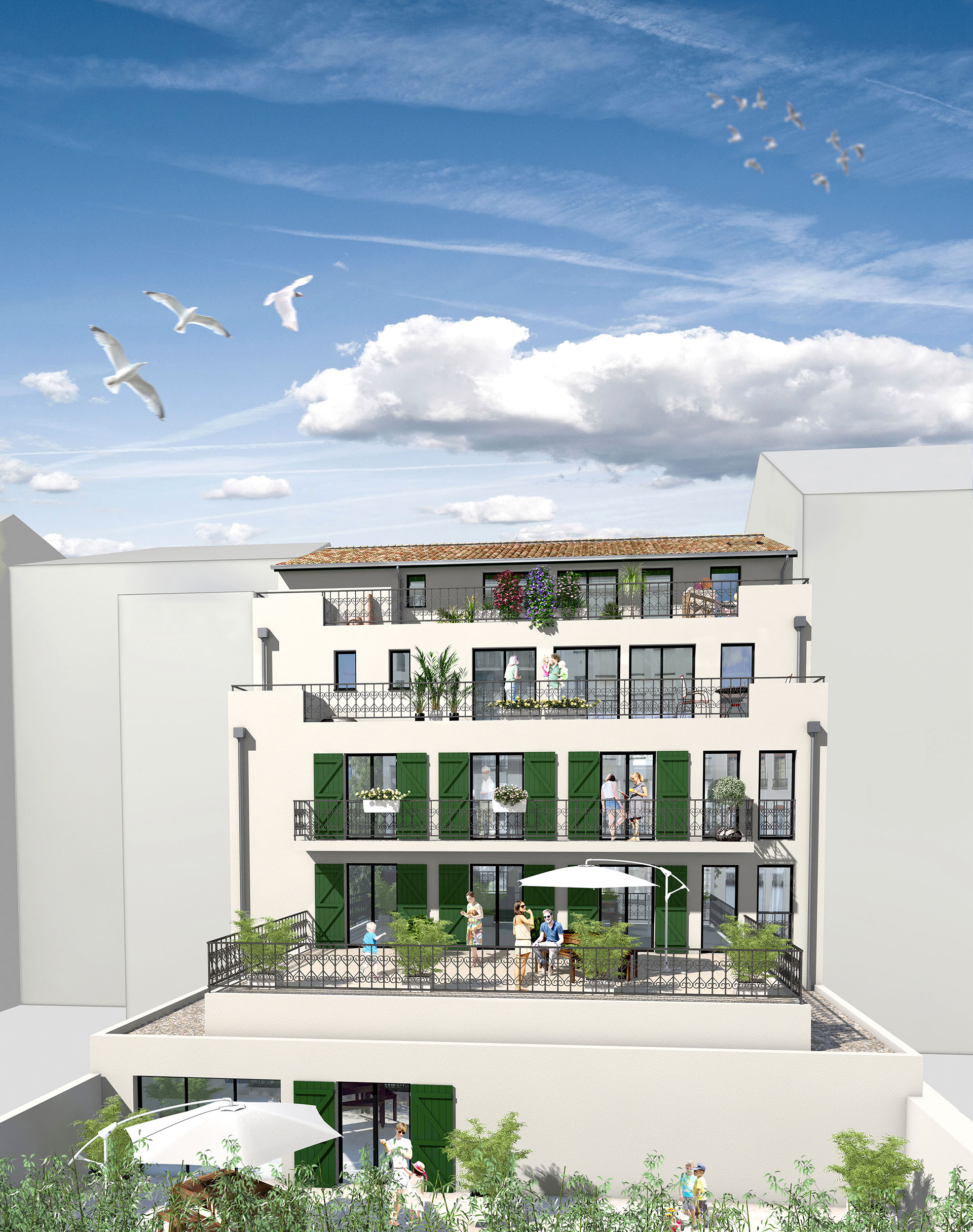 perspective 3d du projet immobilier vauban à saint jean de luz