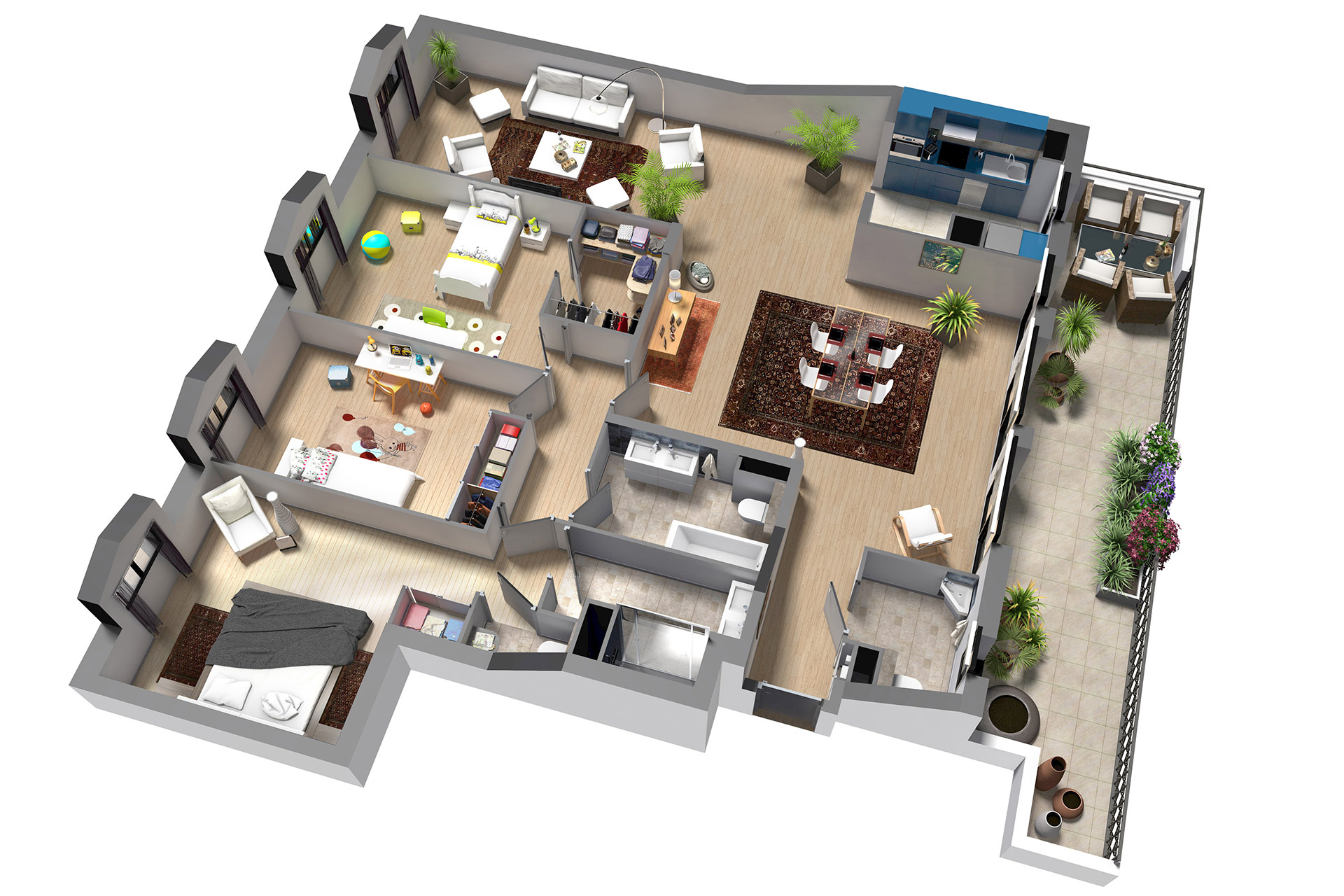 plan de vente en 3d projet immobilier vauban à saint jean de luz