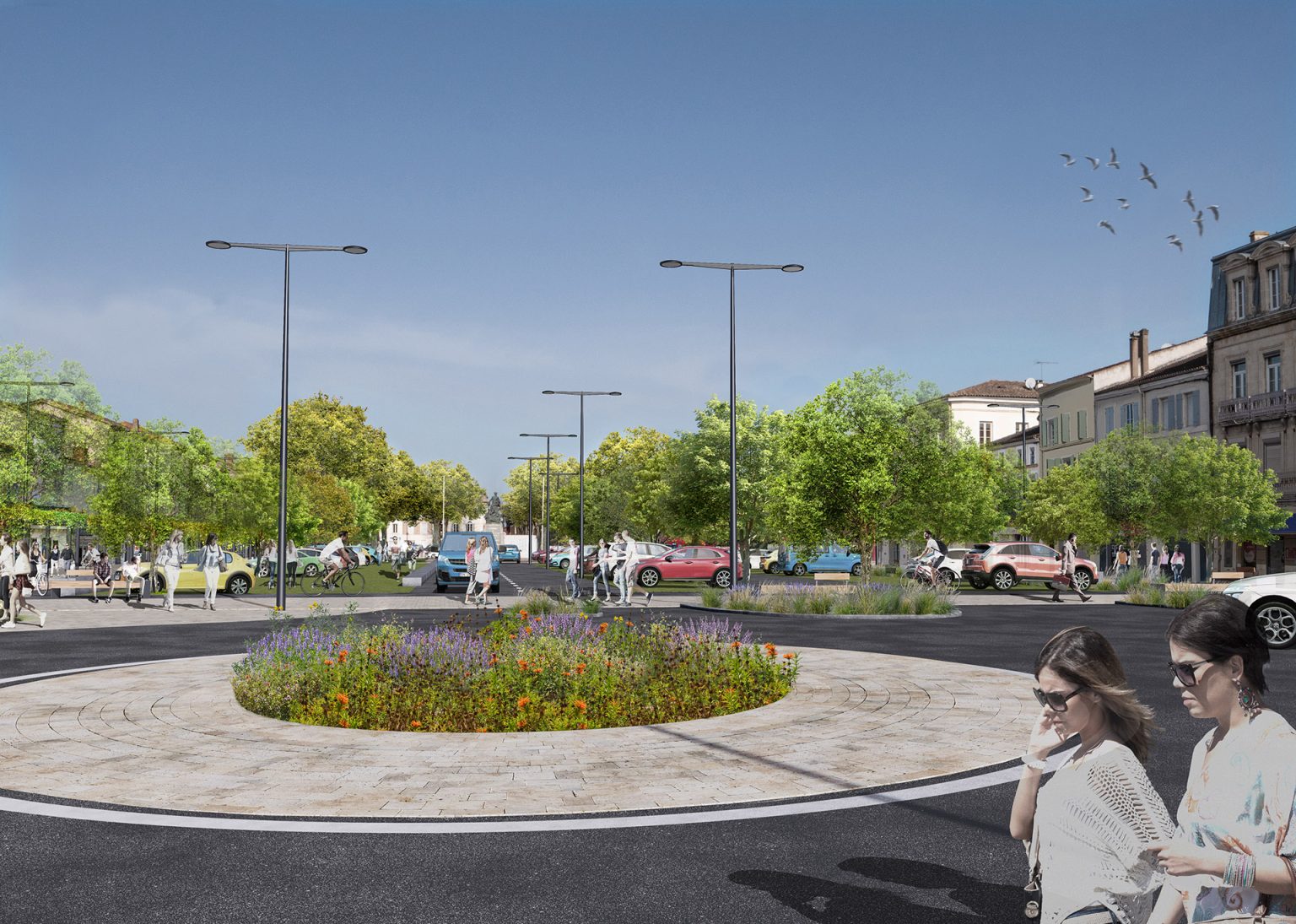 concours d'architecture perspective 3d villeneuve sur lot - intégration photographique